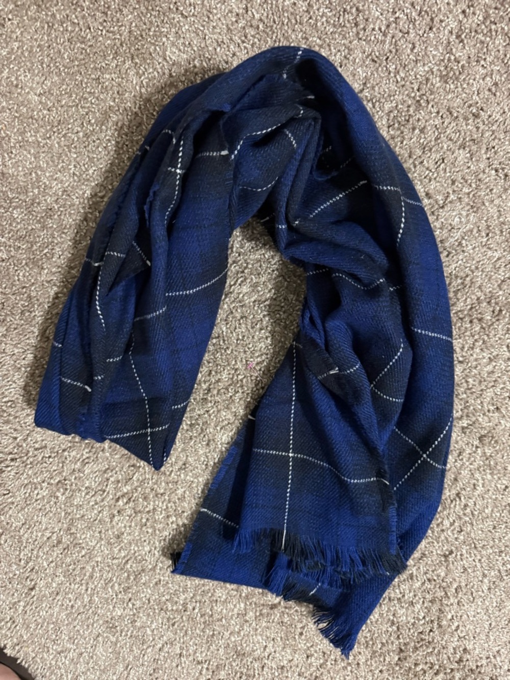 GAP Navy Windowpane Check Women's Scarf